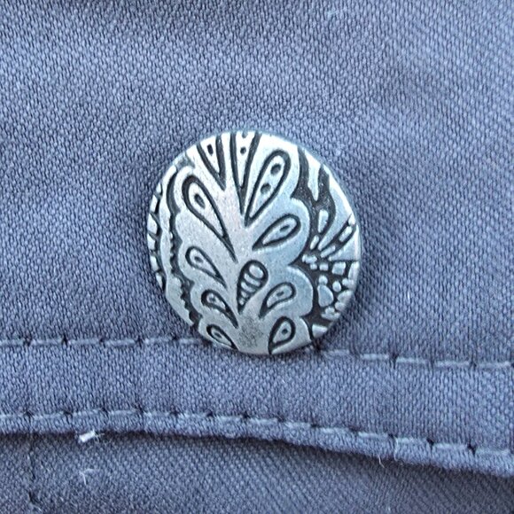 Prana Halle Pants Sz 8 Women’s Gray Stretch Roll-up Snap Hiking Outdoors Active - Picture 4 of 9